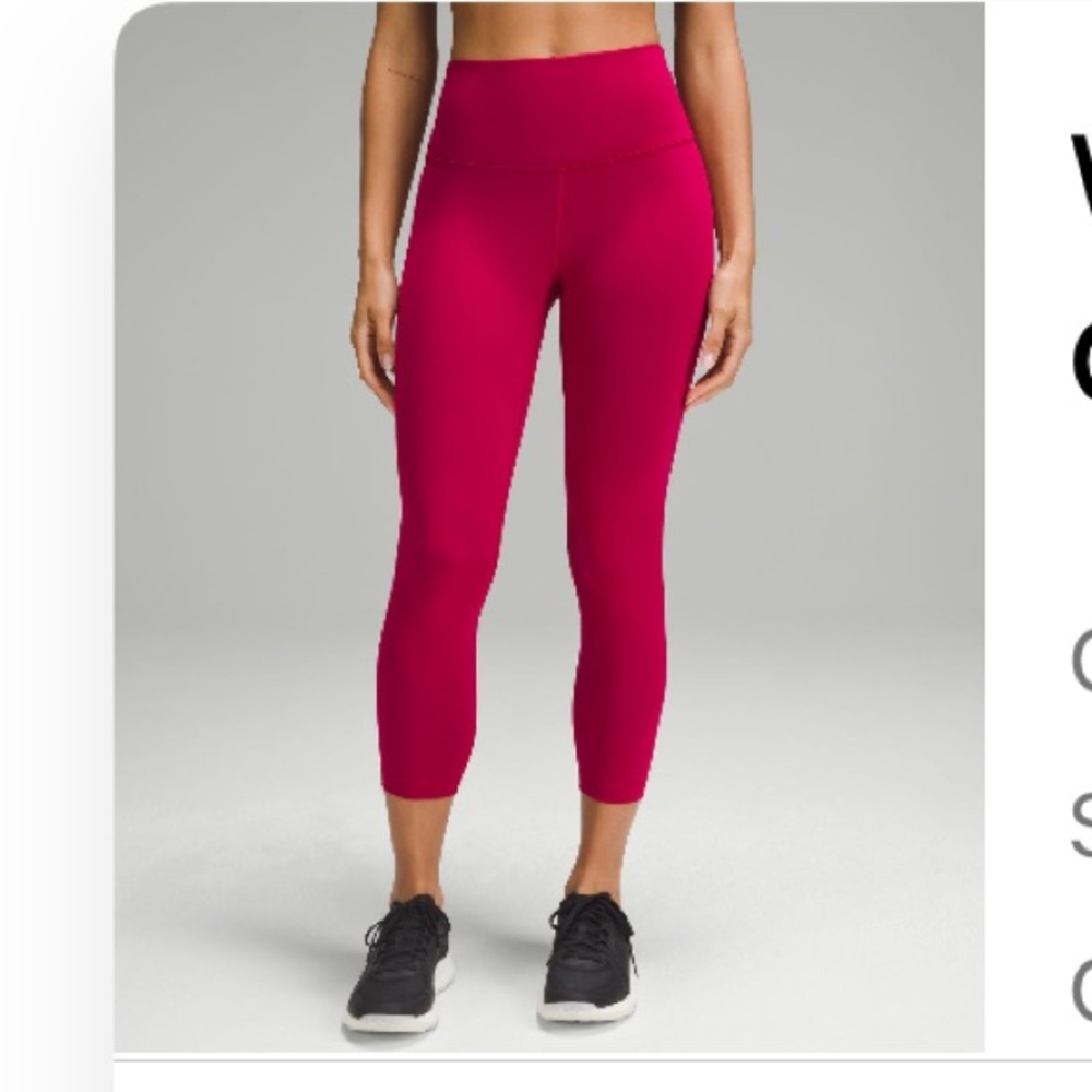 NWT Ruby Red Wunder Train High Waist Crop 23 Size 0